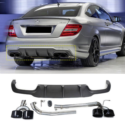 W204尾喉C260排气双出四出C63