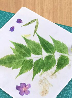 感恩节礼物非遗扎敲拓染印画手工diy材料工具套装植物树叶幼儿园