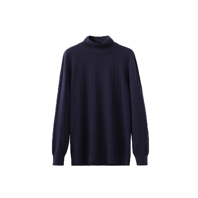 日神可机洗高领男士羊毛衫