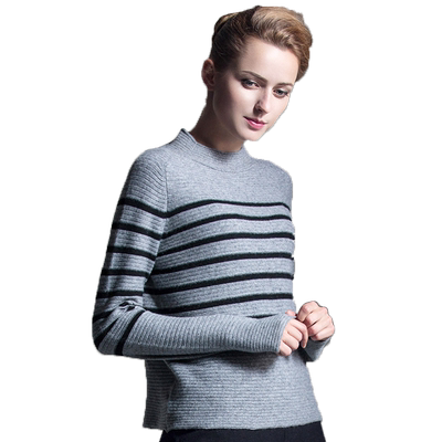 日神2020冬季新款女装条纹绞花