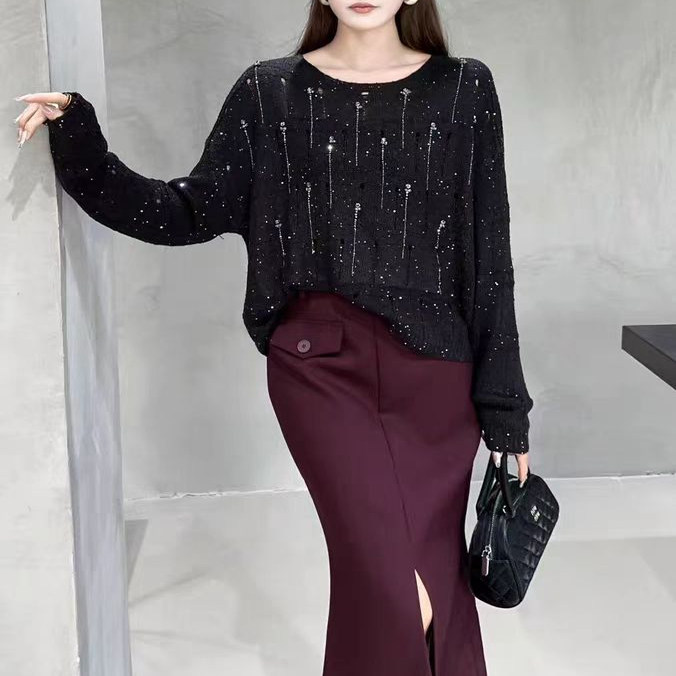 恩佳专享圆领简约百搭羊毛衫