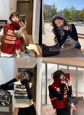 杨杨高定秋冬大翻领马甲50619