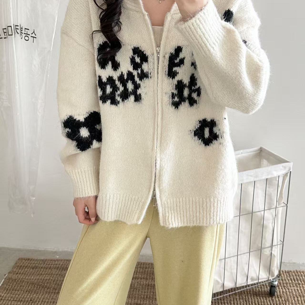 杨杨高定秋冬款韩系百搭毛衣