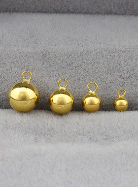 新款18K金珠子铃铛珠闭口圈圆球光珠耳线手链项链脚链DIY手工配件