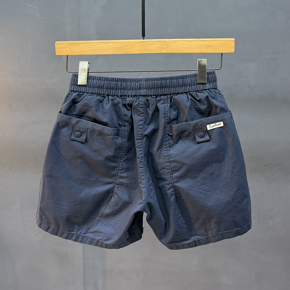 夏季男士休闲运动短裤男潮松紧腰四分裤纯棉水洗不过膝纯棉短裤