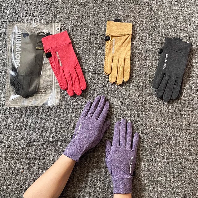 外贸单走韩订单 春秋女士户外薄款透气分指手套 触屏防滑骑车开车