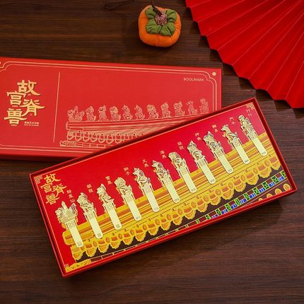 北京脊神兽镂空书签古典故宫太和殿文创中国风精美便携纪念品礼盒