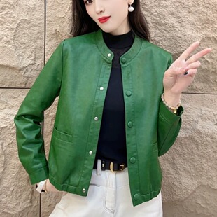 夹克小个子百搭时尚 爆款 2026年新款 春秋冬季 上衣 皮衣短外套女士装