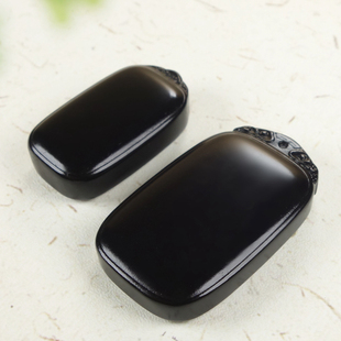 天然和田玉新疆墨玉平安无事牌男女挂件玉佩吊坠中国风脖子气质