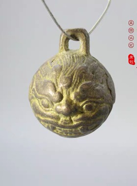 仿古做旧兽面铜铃铛风调雨顺挂件铃铛马铃铛狗铃铛纯铜复古门铃