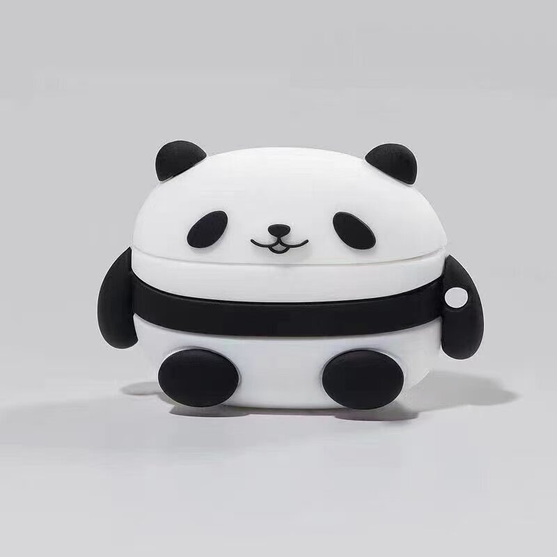 黑白熊猫 适用于AirPods4保护套 苹果耳机套pro3三代第四代降噪款 耳机壳 硅胶软壳 防摔保护壳