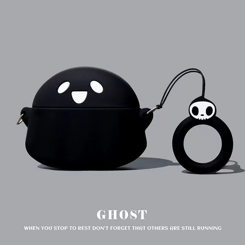 卡通动漫  黑色幽灵  适用于AirPods4保护套 苹果耳机套pro3三代第四代降噪款 耳机壳 硅胶软壳 防摔保护壳