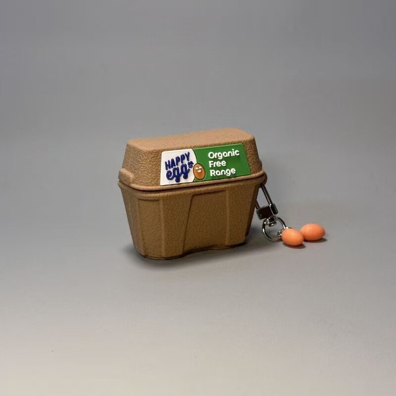 搞怪 鸡蛋盒子适用于AirPods4保护套 苹果耳机套pro3三代第四代降噪款 耳机壳 硅胶软壳 防摔保护壳