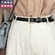 窄真皮头层牛皮腰带简约针扣裤 搭配西裤 带 皮带女款 牛永真2025新款