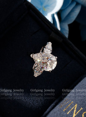 女925纯银水滴钻戒指婚礼