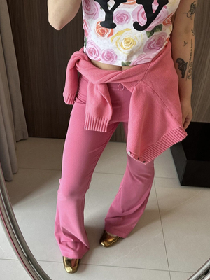 AT正确版“拒绝尴尬”亲肤裸感瑜伽运动家居休闲喇叭长裤