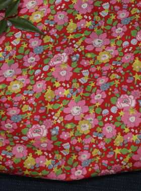 Betsy 星星80支平替LIBERT长绒全棉数码印花布料面料女服装棉袄薄