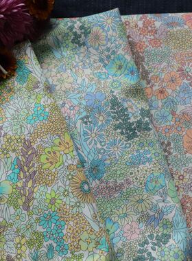 CIARA日本限定80支LIBERTY平替高支全棉布料面料数码印花女童服装