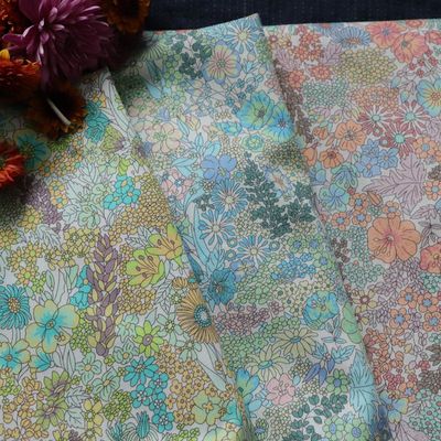 CIARA日本限定80支LIBERTY平替高支全棉布料面料数码印花女童服装