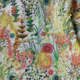 Tresco80支平替LIBERTY长绒全棉数码印花布料面料女服装棉袄壳