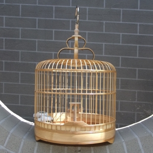 花花百灵鸟笼云雀笼百灵手笼遛鸟笼竹制鸟笼小沙装饰鸟笼大号超大