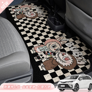 24款丰田格瑞维亚丝圈豪华版中排脚垫二排卡通防水耐磨易清理防滑