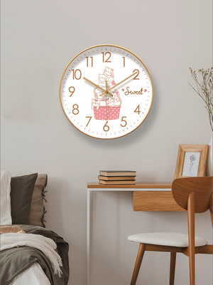 易普拉6206萌宠动物挂钟客厅钟表简约家用时钟挂表现代创意石英钟