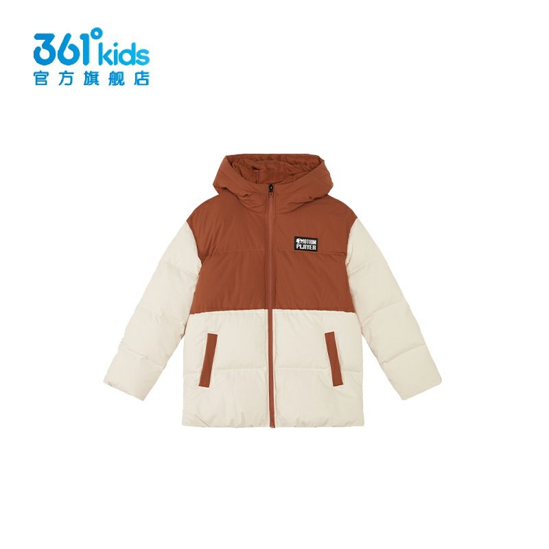361°男童羽绒服防风新品2024冬保暖上衣中大童连帽外套K52443909