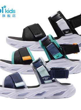 361°男童粘扣运动凉鞋新品2025夏秋中大童缓震沙滩鞋子N72522609