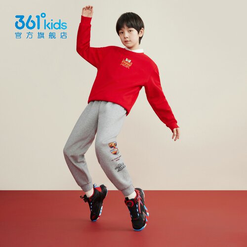 361°男童针织长裤束脚新品2025春秋季中大童新年运动裤N52513501