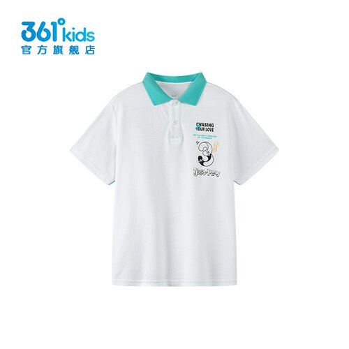 361°男童短袖POLO衫新品夏纯棉T恤中大童翻领上衣K52423209