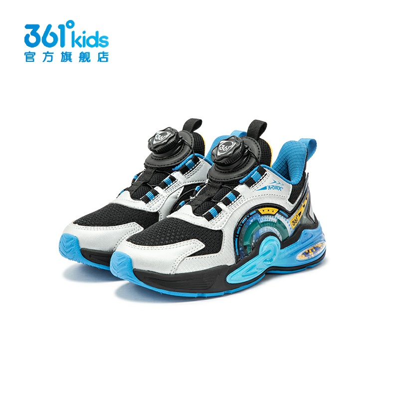 361°男童网面跑步鞋新品2024冬软底中小童旋钮扣运动鞋K72444502