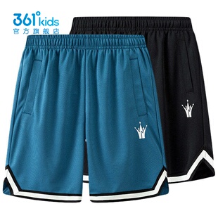 361°男童篮球运动短裤速干新品2026夏秋儿童针织五分裤K52621509