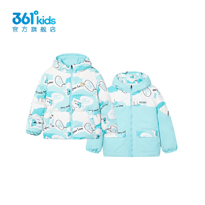 361°女童两面穿羽绒服保暖新品冬季小女孩可爱外套K62343906