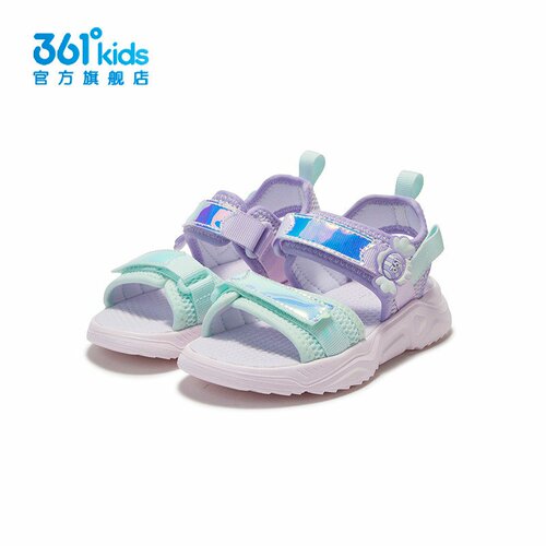 361°女童运动凉鞋魔术贴新品2025秋夏中小童舒适沙滩鞋K82534604