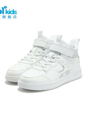 361°男童粘扣滑板鞋高帮新品秋春中大童革面运动鞋K72433702