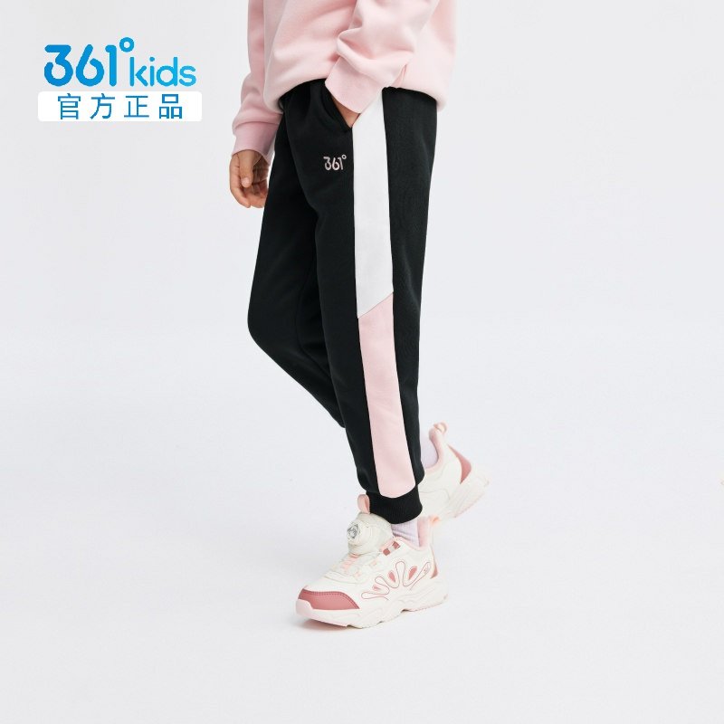 361°男女童加绒长裤束脚新品2025冬拼色卫裤儿童运动裤N32543501,童装/婴儿装/亲子装,裤子,淘宝优惠券,粉丝福利购,淘宝优惠卷