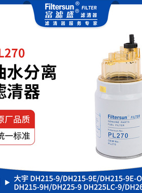 适用大宇DH/DX系列折叠滤芯PL270;K1006520;400403-00022;FS19907