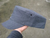 德军山地帽 人字布 纯灰色夏季