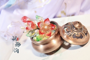 【玥琊涧】BJD三分3分娃用发簪发钗 琉璃花簪 娃用汉服头饰发饰