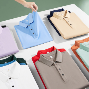 夏季团队工作服定制t恤印字绣logo男女短袖透气广告文化polo衫