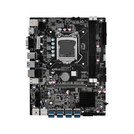 全新BTC-B75主板 电脑台式机LGA1155针8卡USB3.0转PCI-E16X