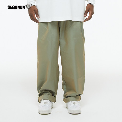 【结业清仓】SEGUNDA+ 日本进口玉虫调宽松垂感百搭潮流休闲裤
