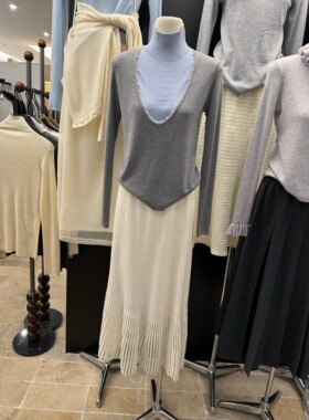 Sweet year韩版显瘦针织鱼尾荷叶半身裙显瘦显腿长纯色高腰长裙