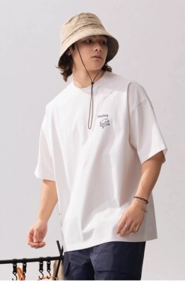 nautica白帆 Go Out杂志联合出品 中性凉感露营印花短袖T恤TW5121