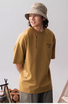 nautica白帆 Go Out杂志联合出品 中性凉感露营印花短袖T恤TW5121