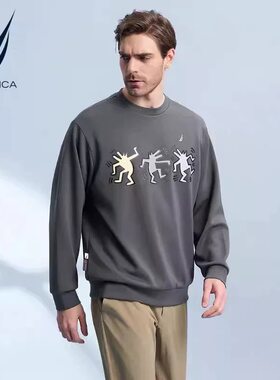 NAUTICA/诺帝卡×Keith Haring联名款24春季新款情侣卫衣KHKC4105