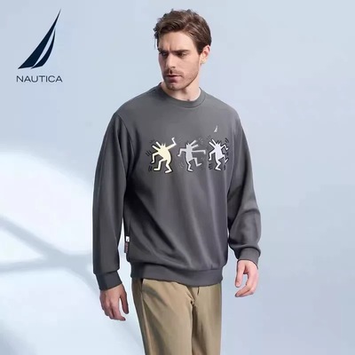 NAUTICA/诺帝卡×Keith Haring联名款24春季新款情侣卫衣KHKC4105