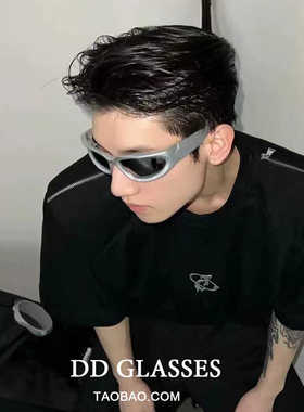 欧美风Y2K辣妹太阳镜男朋克赛博未来感运动街拍登山护目骑行墨镜