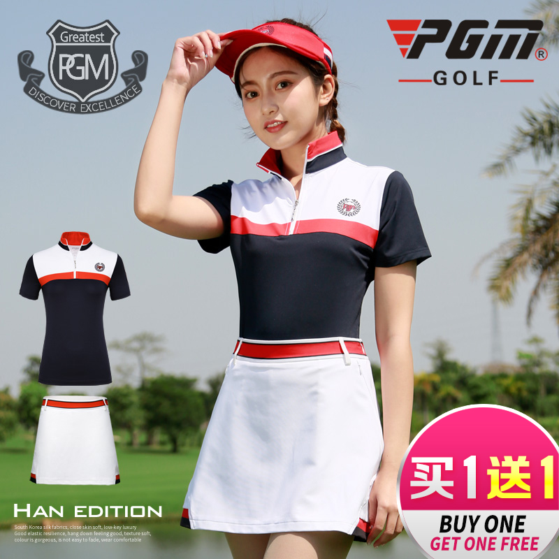新品 PGM 高爾夫球服裝 女士衣服套裝 短袖T恤 裙子 夏季女裝